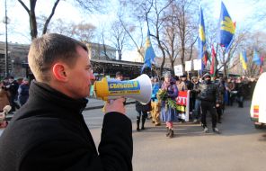 Participants of March in honour Krut Heroes