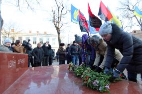 Participants of March in honour Krut Heroes