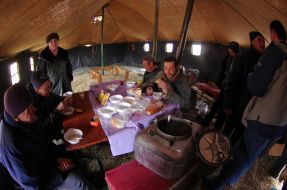 Пункт обогрева населения в Севастополе