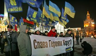 Participants of peaceful procession