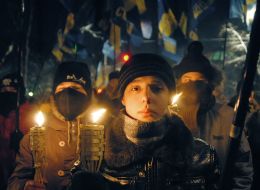 Participants of peaceful procession