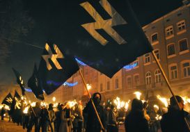 Participants of peaceful procession