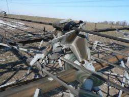 Разобранная опора магистральной линии