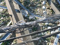 Разобранная опора магистральной линии