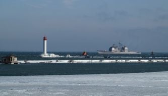 The U.S. Navy guided-missile cruiser USS Vella Gulf