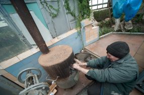 The worker of botanical garden