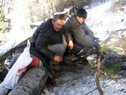 Homeless bask in a heat pipe