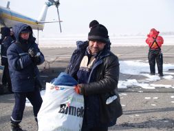 Evacuees freighter crew members' ALACA-1 "