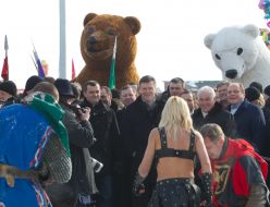 Mikhaol Kulinyak, Vitaliy Zakharchenko, Viktor Yanukovich and Anatoliy Prisyazhnyuk