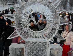 Participants of street festivities