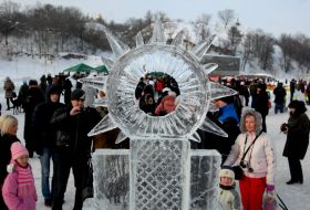 Participants of street festivities