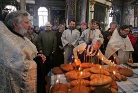Панахида за загиблими на вулиці від морозу