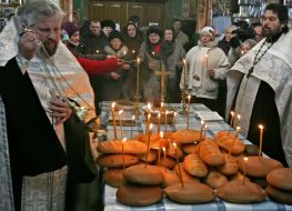 Панахида за загиблими на вулиці від морозу