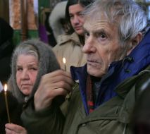 Панахида за загиблими на вулиці від морозу