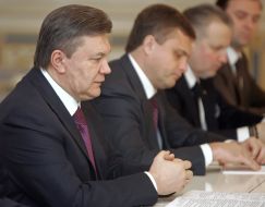 Viktor Yanukovich, Sergey Lyovochkin and Andrey Goncharuk