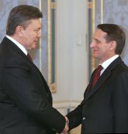 Viktor Yanukovich and Sergey Naryshkin