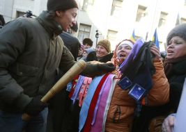 Participants of protest action