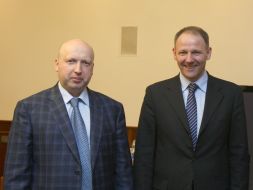 Aleksandr Turchinov and Jacek Protasiewicz