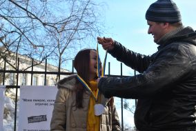 Participant of flashmob