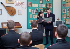 Viktor Yanukovich in the military lyceum named. Ivan Bohun