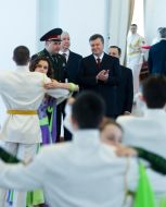 Viktor Yanukovich and Daniil Romanenko at the ball