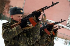 Празднование Дня защитника Отечества в Ужгороде