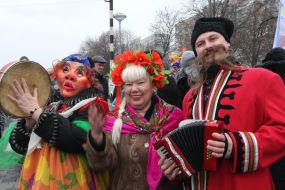 Participants of Shrovetide celebration