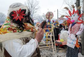 Participants of Shrovetide celebration