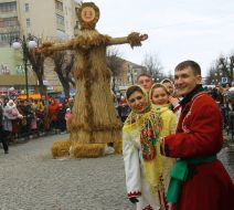 Участники празднования Масленицы