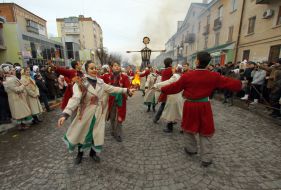 Участники празднования Масленицы