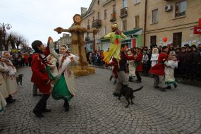 Участники празднования Масленицы