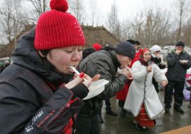 Participants of Shrovetide celebration