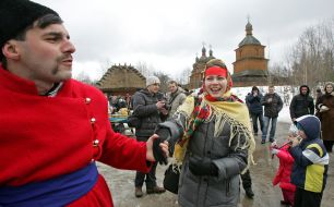 Participants of Shrovetide celebration