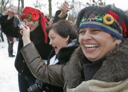 Учасники святкування Масляної