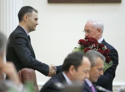 Yuriy Kolobov, Nikolay Azarov, Sergey Tigipko and Valeriy Khoroshkovskiy