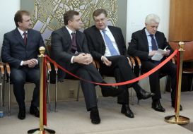 Sergey Lyovochkin, Vladimir Litvin, Aleksandr Popov and Konstantin Grishchenko