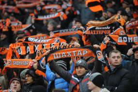 The fans of FС "Shakhter" (Donetsk)