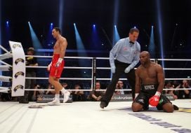 Vladimir Klitschko and Jean-Marc Mormeck