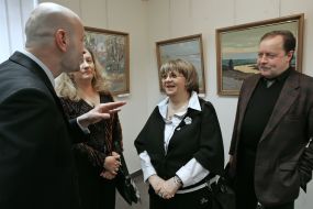 Visitors of exhibition