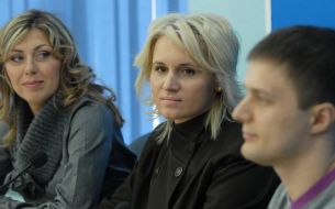 Inna Kurenkova, Yekaterina Blinova and Aleksandr Kutcher