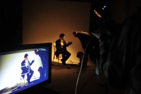 Irena Karpa during the filming of the clip