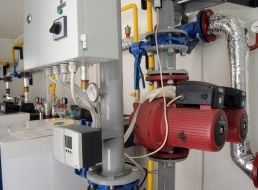 Equipment of automatic gas boiler room