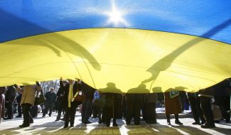 Flag of Ukraine extended the size of 5x10 m