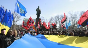 Flag of Ukraine extended the size of 5x10 m