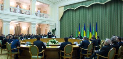Meeting of Presidents of Ukraine and Turkmenistan with the representatives of Ukrainian business communities