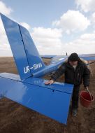 The pilot prepared the aircraft for flight