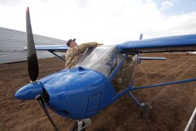 The pilot prepared the aircraft for flight