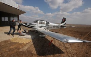 Sergey Shevchuk near the RV-10 aircraft