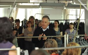 Petr Simonenko communicates with working production