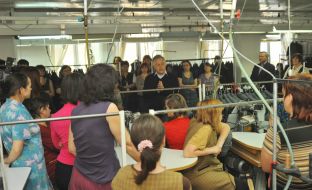 Petr Simonenko communicates with working production